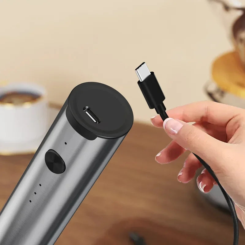 2 in 1 USB rechargeable coffee and milk frother