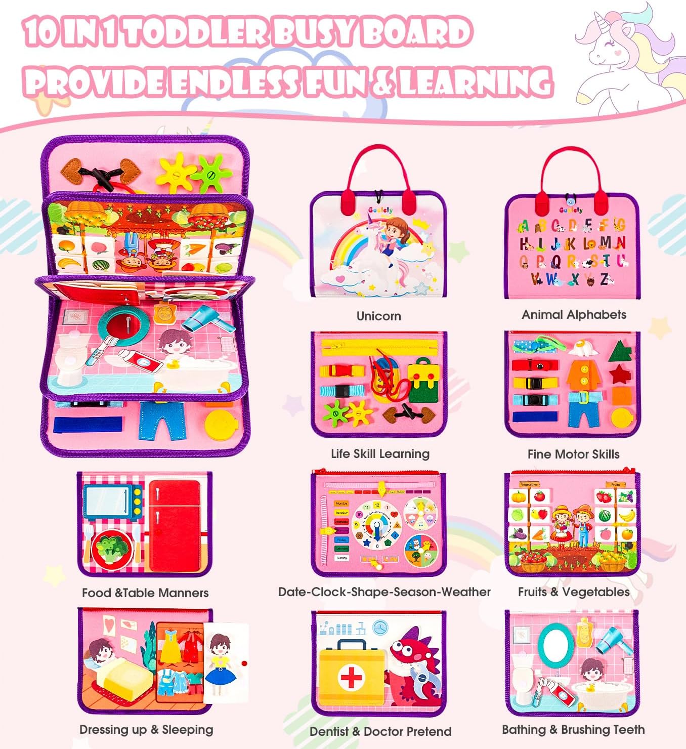 🔥Felt Learning Board Busy Board